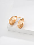 S925 Sterling Silver Hand Hammered Faceted Teardrop & Hoop Earrings | Vintage Gold & Silver Finish