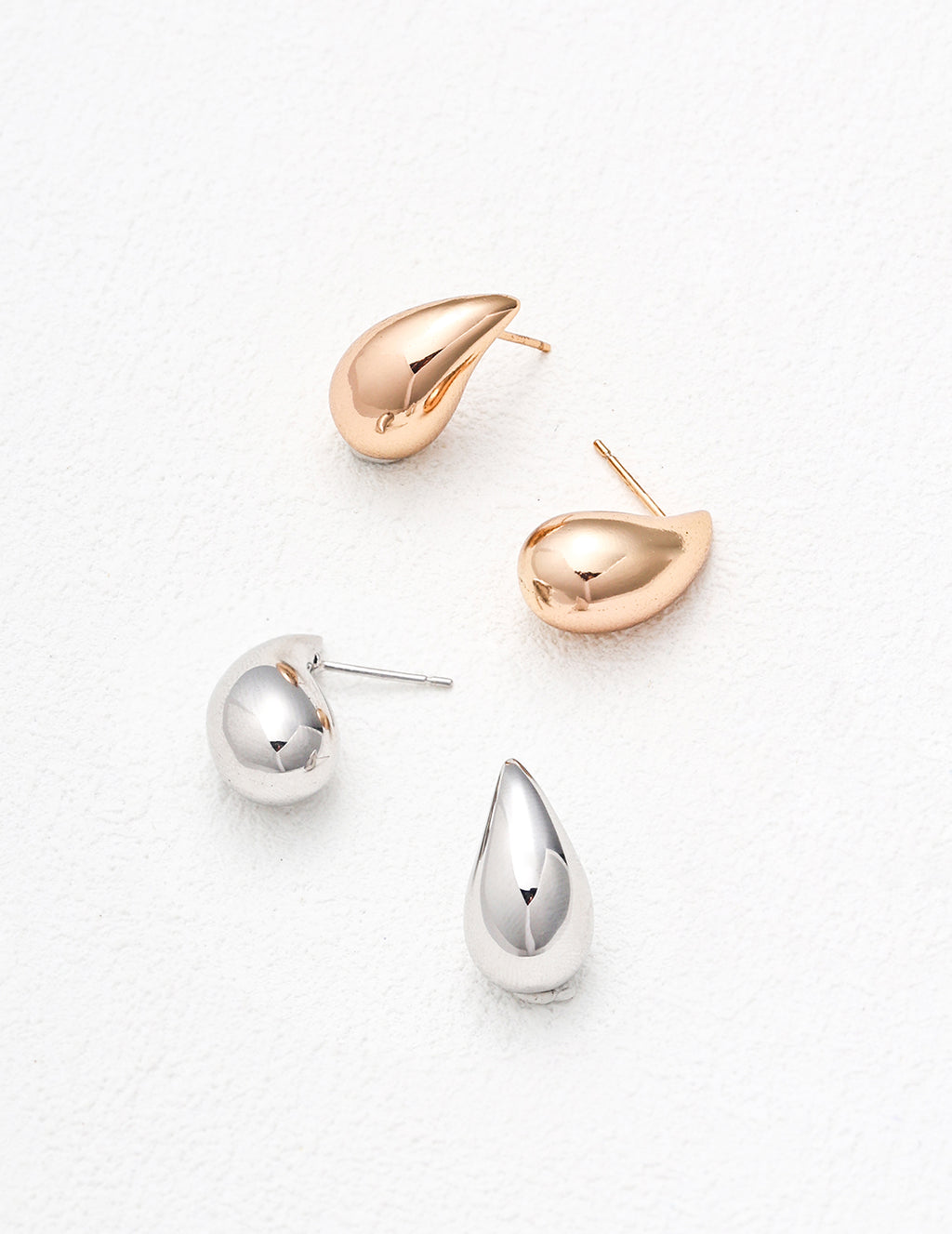 S925 Sterling Silver Teardrop Stud Earrings