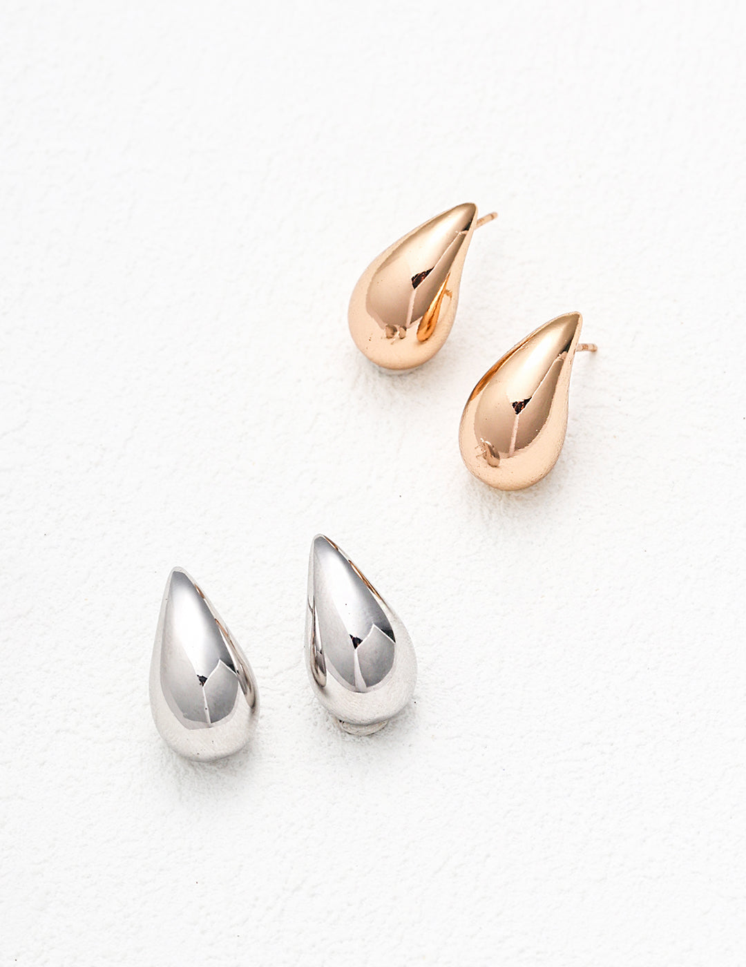 S925 Sterling Silver Teardrop Stud Earrings
